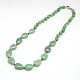 Natural Round & Teardrop Gemstone Beaded Necklaces NJEW-P090-11-1