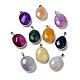 Natural Agate Dyed Pendants G-M415-02P-1