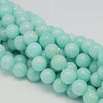 Pérou brins ronds amazonite de perles naturelles, 6mm, Trou: 1mm, Environ 62~65 pcs/chapelet, 15 pouce