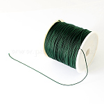 Fil de nylon tressé, cordon de nouage chinois cordon de perles pour la fabrication de bijoux en perles, vert foncé, 0.5mm, environ 150 yards / rouleau