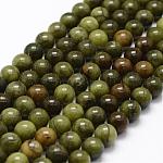 Natürliche chinesische Jade Perlen Stränge, taiwan Jade, Runde, 8 mm, Bohrung: 1.1 mm, ca. 48 Stk. / Strang, 15.4 Zoll