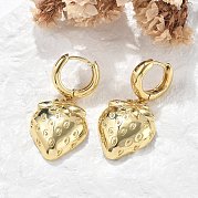 Латунные серьги-кольца без свинца и кадмия EJEW-R016-08G-01