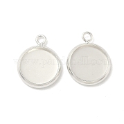 Плоские круглые сеттинги кабошон латунь подвесные KK-K414-14C-S