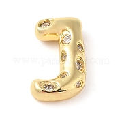 Кулон из латуни с прозрачным кубическим цирконием KK-Z046-01G-J