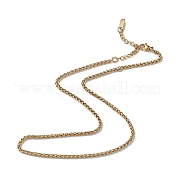 Ion Plating(IP) 304 Stainless Steel Wheat Chain Necklace for Men Women NJEW-K245-021B