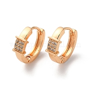 Серьги-кольца из латуни со стразами EJEW-K256-55KCG