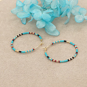 Большие серьги-кольца из богемского стекла IQ7730-2