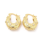 Серьги-кольца из прозрачного кубического циркония EJEW-P213-08G