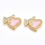 Подвески из нержавеющей стали 304 с эмалированными стразами STAS-T064-51