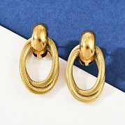 Овальные серьги-гвоздики из нержавеющей стали 304 EJEW-K268-23G