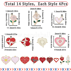 Подвески из сплава эмали 56шт 14 стиля ENAM-SC0004-53