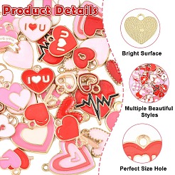 40шт 20 стиля сплава эмалевые подвески&nbsp;ENAM-YW0006-86