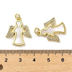 Латунные микропаве прозрачные подвески с фианитом KK-K365-19G