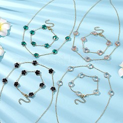 Set di collane e bracciali con catene in ottone&nbsp;SJEW-JS01312