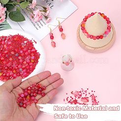 ガラスビーズ  ラウンド＆ヒトデ＆フィッシュ＆ロンデル  混合スタイル  ファイヤーブリック  2.5~14x2.5~13.5x2~8.5mm  穴：1~1.4mm  約200~300個/袋  2袋/箱&nbsp;GLAA-SZ0001-94H