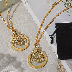 2 шт. ожерелье из сплава с цветком и стеклом с увеличительным стеклом для женщин&nbsp;MAGL-SP0001-01G