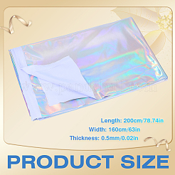 Tejido holográfico iridiscente de poliéster&nbsp;DIY-WH0622-772C
