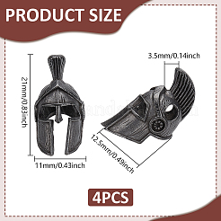 4 шт. латунные бусины для шлема&nbsp;FIND-UN0007-84B