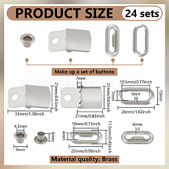 24 комплект из латуни для бейсбольной кепки FIND-BC0014-12MP