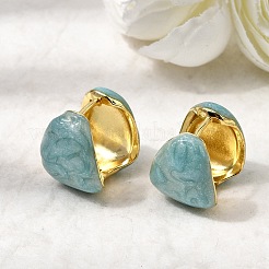 Серьги-кольца из латуни с эмалью&nbsp;EJEW-P333-06G