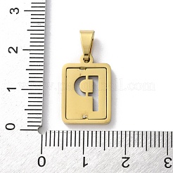 Подвески-алфавиты из нержавеющей стали 304 STAS-S152-01G-P