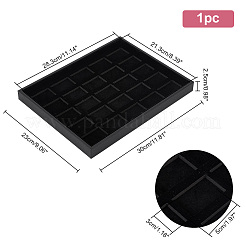 Vassoi per gioielli in plastica a 25 griglia&nbsp;ODIS-WH0043-08