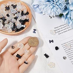 11 стиль прозрачные и непрозрачные смоляные кабошоны RESI-SP0001-06