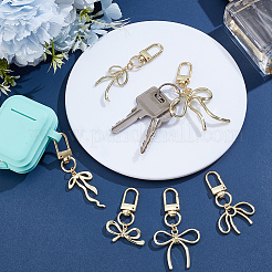 6 Stück 6 Stile Legierung Bowknot Anhänger Dekorationen&nbsp;HJEW-SP0001-66G