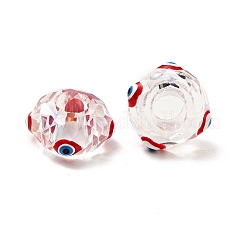 Perle di vetro trasparente europei&nbsp;GLAA-F121-07