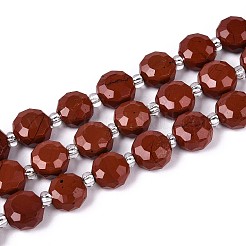 Натуральные красные яшмы бусы пряди G-B153-B21