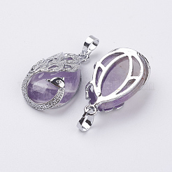 Подвески из натурального аметиста &nbsp;G-E442-04C
