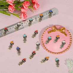 25шт 5 цвета сплава эмалевые подвески ENAM-SZ0004-02