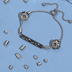 40 шт. 2 стиля 201 бусины из нержавеющей стали STAS-BBC0007-52