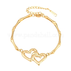 Armbänder aus Edelstahl 304 in Bambusform für Damen&nbsp;BJEW-H641-02A-G
