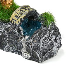 天然アメジストチップの金のなる木の装飾  樹脂ベース銅線風水エネルギーストーンギフト、自宅のデスクトップの装飾用  86x41x105mm&nbsp;DJEW-P018-01D