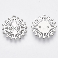 Латунные микро проложить кубического циркония подвески&nbsp;KK-R130-002-NF