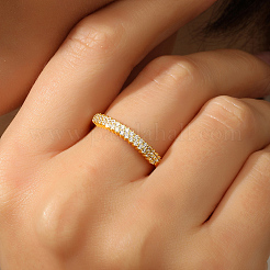 Простое серебряное кольцо с цирконом для женщин ZH6769-1