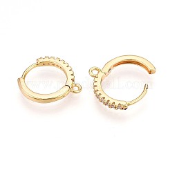 Латунный микропаве кубический цирконий кольцо серьги фурнитура KK-N261-52G