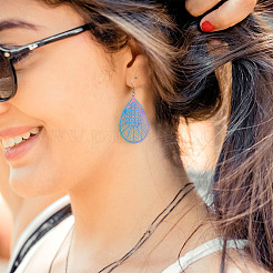 48 шт. 12 стиля филигранных подвесок из нержавеющей стали 201 STAS-FW0001-12