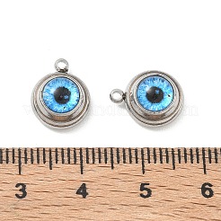 Bedruckte Anhänger aus Edelstahl 304 und Glas&nbsp;STAS-Q119-21P-01
