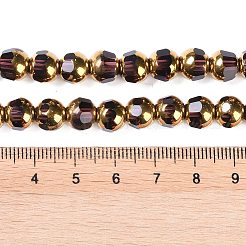 Стеклянные бусины с гальваническим покрытием &nbsp;X-EGLA-Q128-04A-FP05