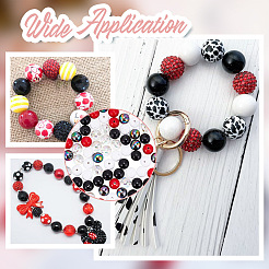 100шт 5 стильные прозрачные и непрозрачные акриловые бусины&nbsp;MACR-AR0001-16