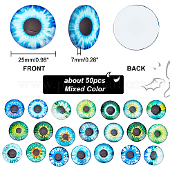1 пакетик стеклянных кабошонов с принтом&nbsp;GGLA-PH0001-45B