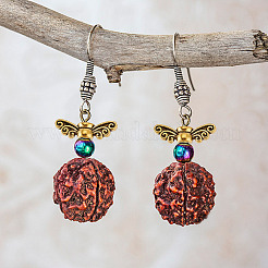 200 шт. бусины в виде крыльев феи из сплава в тибетском стиле TIBEB-GO0001-09