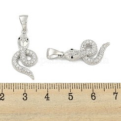 Латунные микропаве прозрачные подвески с фианитом ZIRC-P115-08P