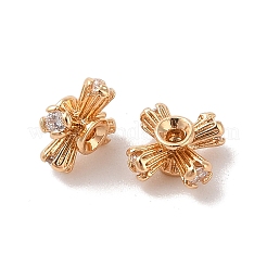 Латунные микропаве из прозрачного кубического циркония KK-B100-052G