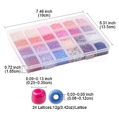 6408шт 24 стиля 8/0 стеклянных бисера&nbsp;SEED-FS0001-13