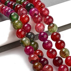 染め加工天然石瑪瑙ビーズ連売り  ラウンド  10mm  穴：1mm  約38個/連  14.9インチ&nbsp;X-G-R262-10mm-1