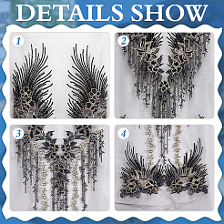 Вышивка из полиэстера пришить аппликации&nbsp;DIY-WH0656-37A