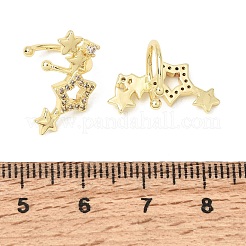 Boucles d'oreilles en laiton avec micro pavé de zircone cubique pour femmes&nbsp;CU-CBAE7DF-22G